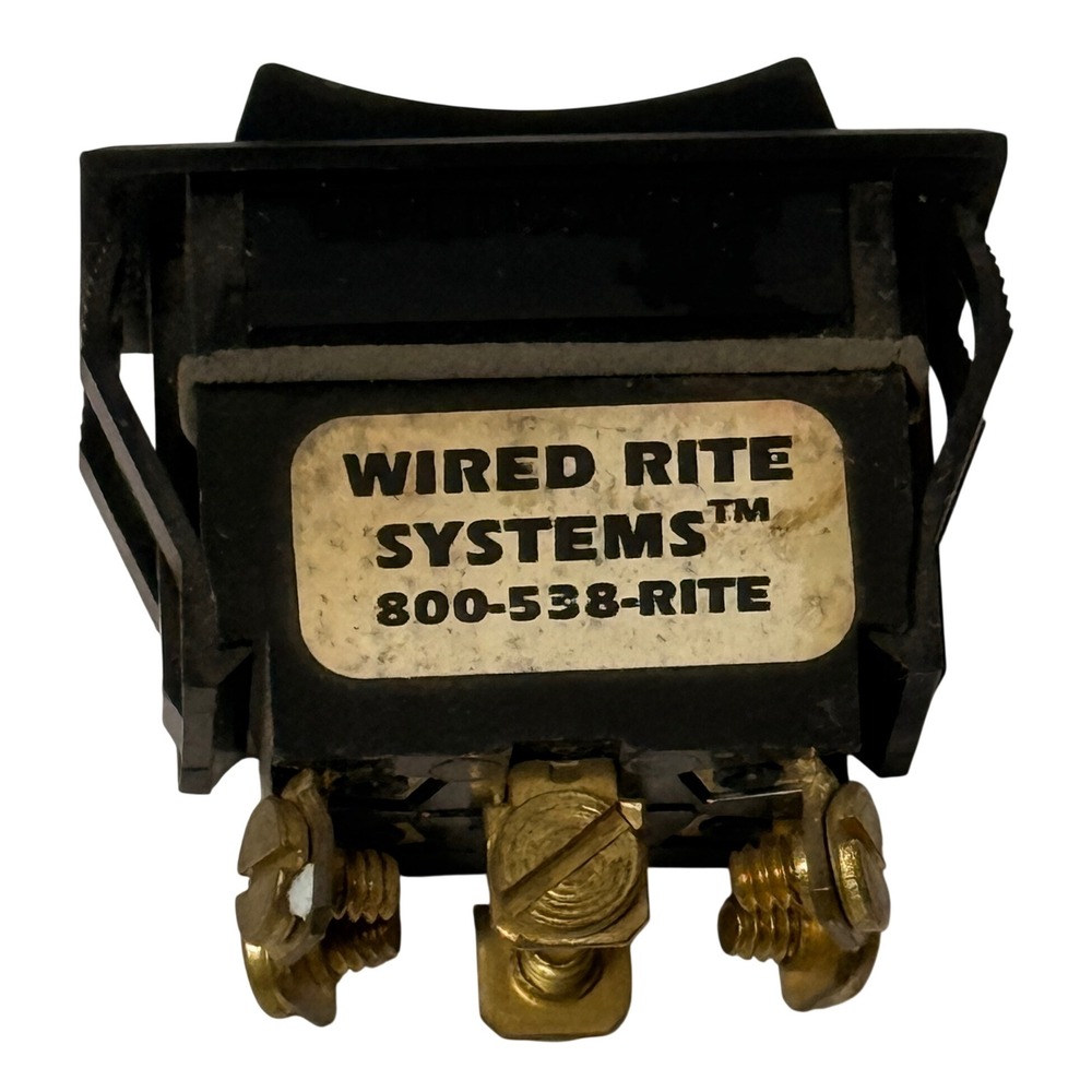 Carling 9940 Wired Rite Systems Rocker‎ Switch Black Red Lighted *Untested